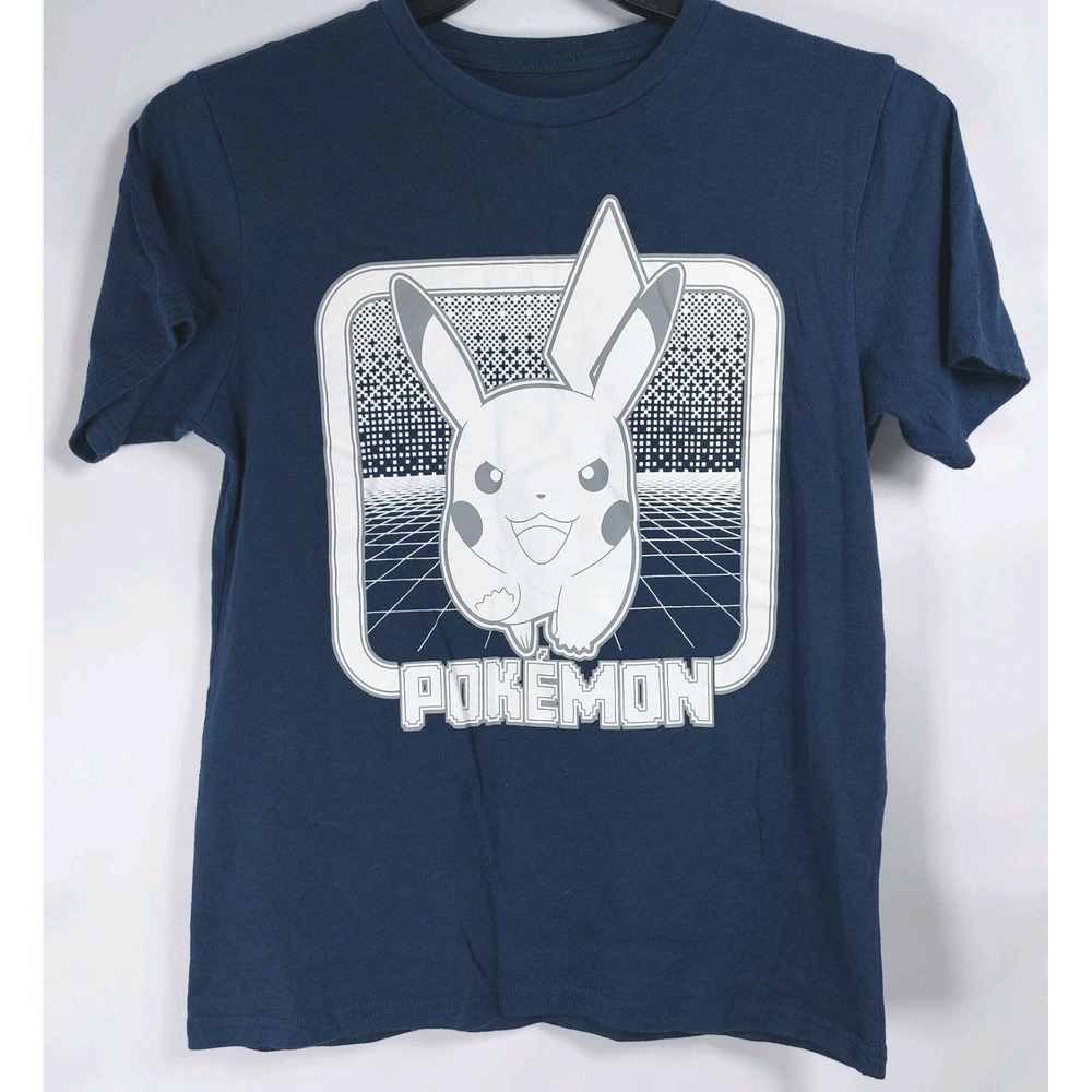 Pokémon Pikachu Tshirt Youth Size XL 14-16 Navy Blue Short Sleeve